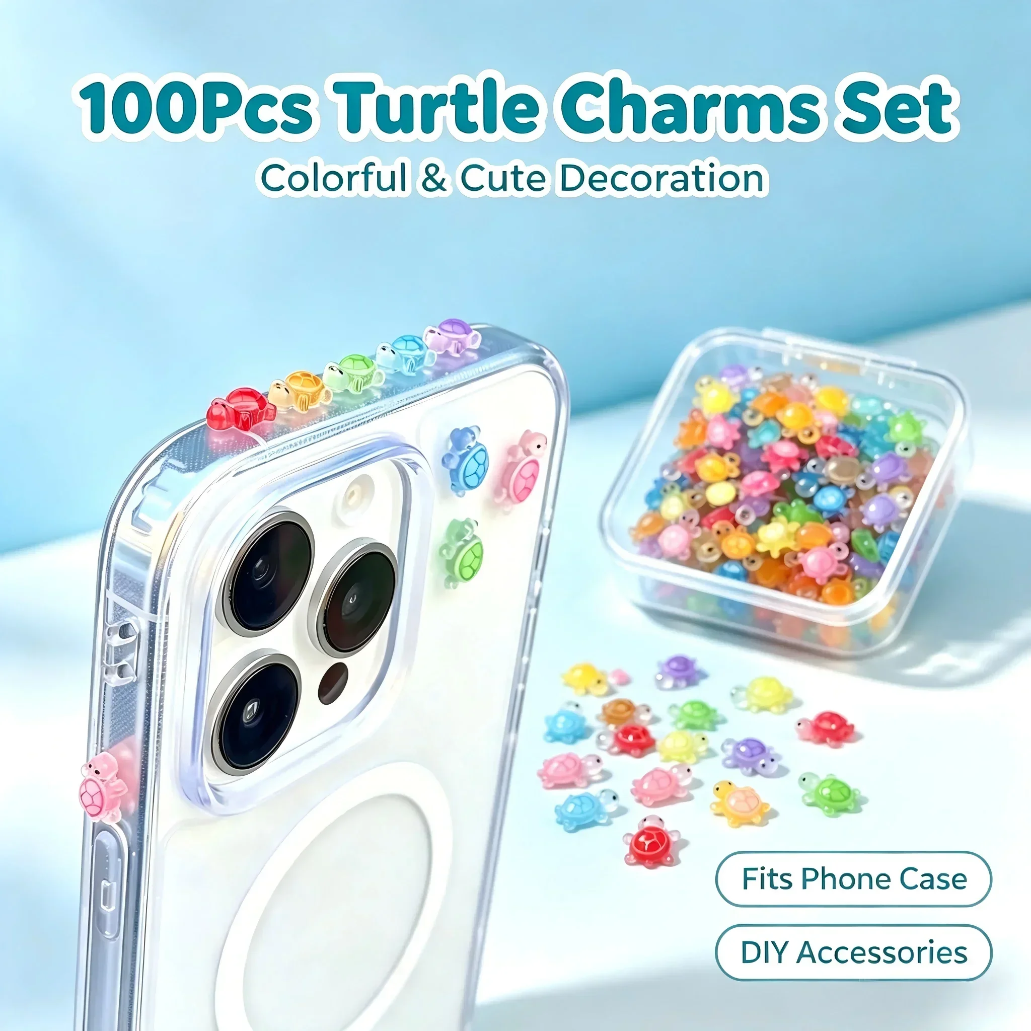 Phone Accessories Charms - 100 قطعة/ حليات راتنجية على شكل