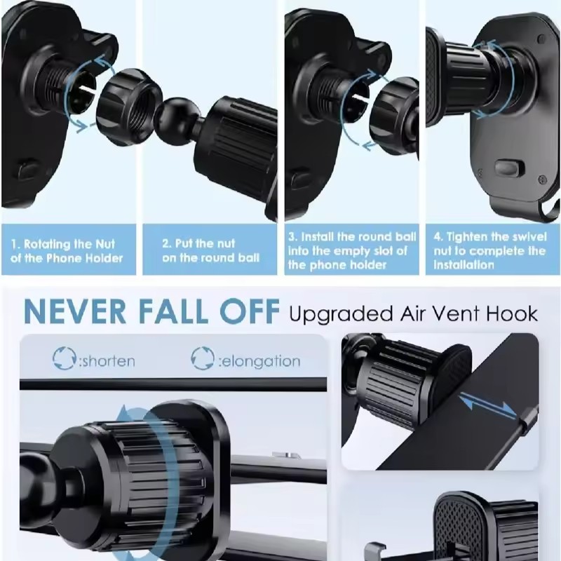 حامل هاتف عالمي للسيارة بقاعدة - مراجعة Phone Accessories Holder Car وسعره